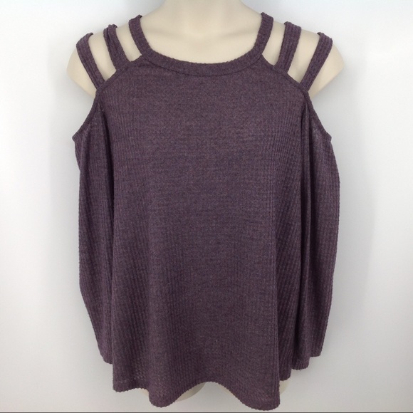ODDY Tops - 🔥 2 or more 50% off! Purple Oddy waffle knit top